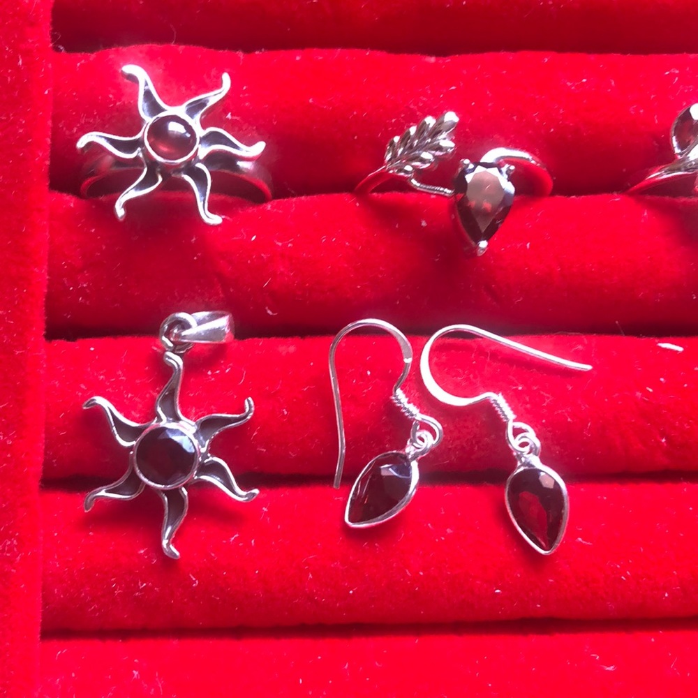 Garnet Crystal or Ruby Set of (3) items for $100
